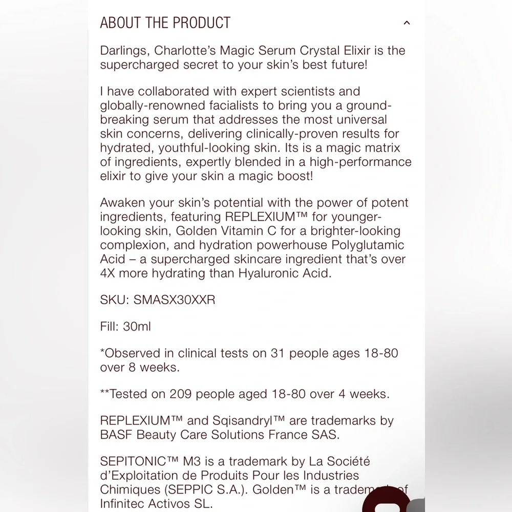 CHARLOTTE'S MAGIC SERUM CRYSTAL ELIXIR (1oz) - Picture 7 of 9